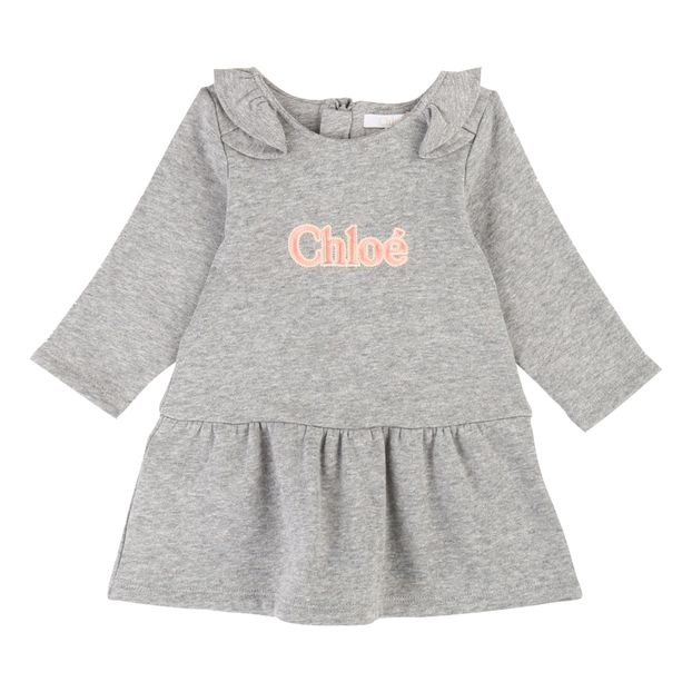 Embroidered Logo Speckled Fleece Dress-product