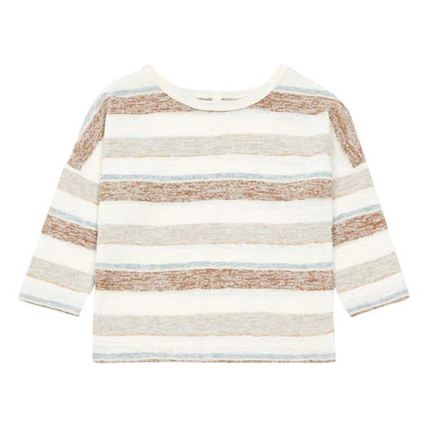 Boxy Striped Terry Cloth T-shirt-product