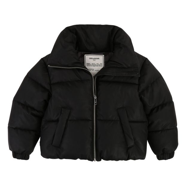 Faux Leather Down Jacket-product