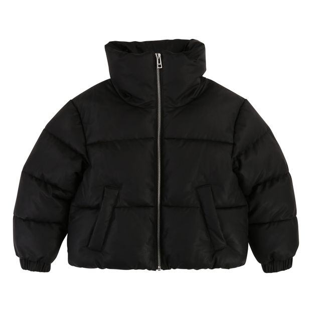 Faux Leather Down Jacket-product