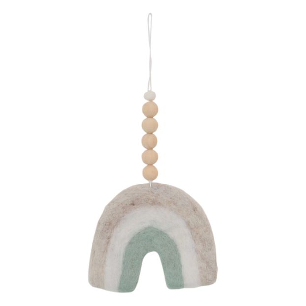 Rainbow mobile in felted wool-product