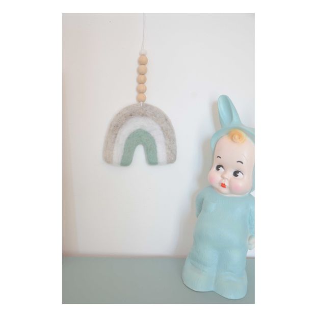 Rainbow mobile in felted wool-product