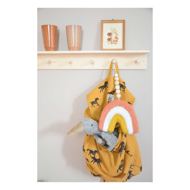 Rainbow mobile in felted wool-product