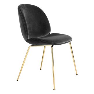 Gubi Polsterstuhl Beetle mit konischer Grundform, GamFratesi 2013, Messing/Samt-product