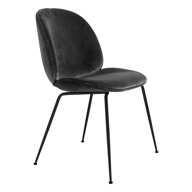 Sedia Bettle imbottita Conic GamFratesi 2013 Nero/Velluto-product