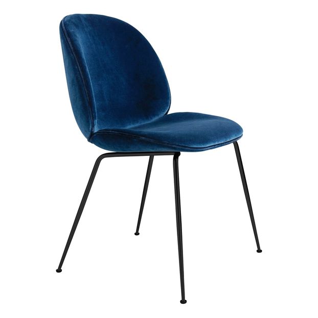 Polsterstuhl Beetle mit konischer Grundform, GamFratesi 2013, Schwarz/Samt-product