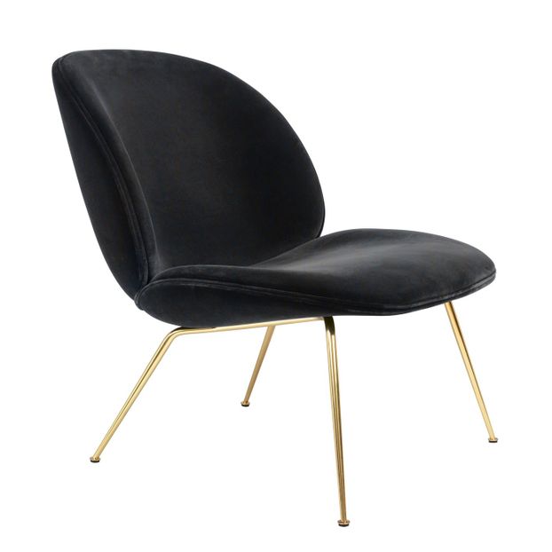 Loungesessel Beetle mit konischer Grundform, GamFratesi 2013, Messing/Samt-product