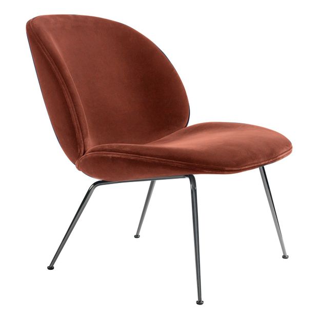 Fauteuil lounge Beetle rembourré base Conic, GamFratesi, 2013, Noir/Velours-product