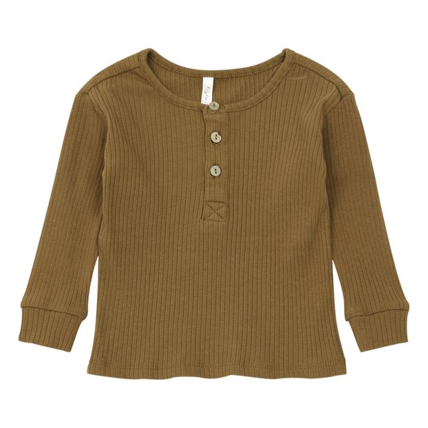 Ribbed Knitted Henley T-shirt-product
