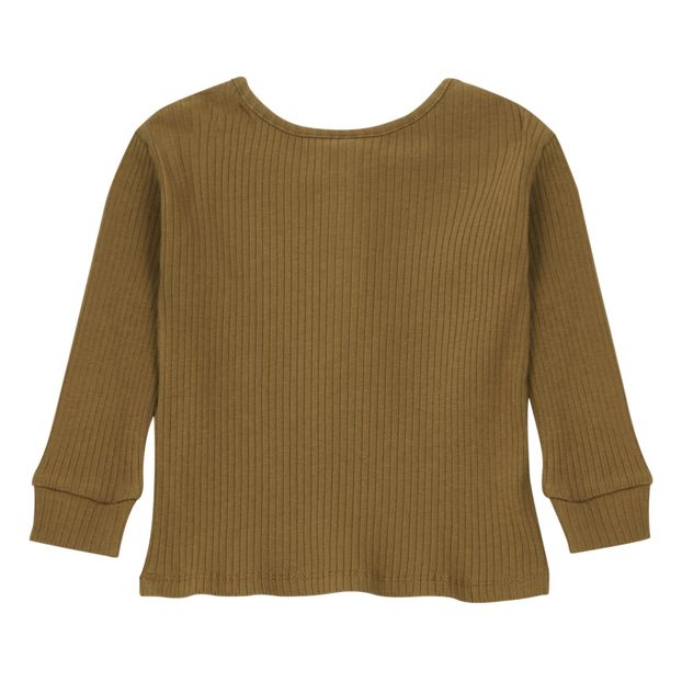 Ribbed Knitted Henley T-shirt-product