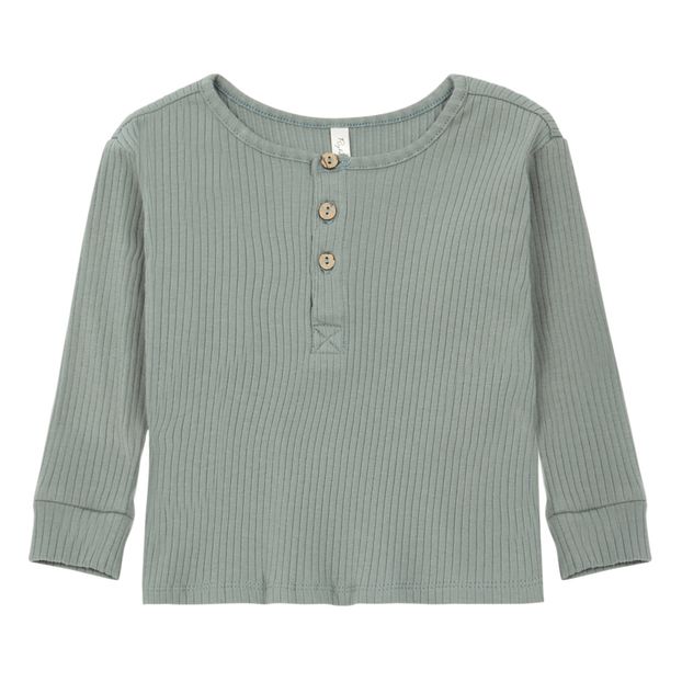 Ribbed Knitted Henley T-shirt-product