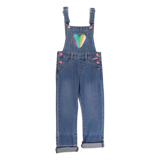 Heart Print Denim Dungarees-product
