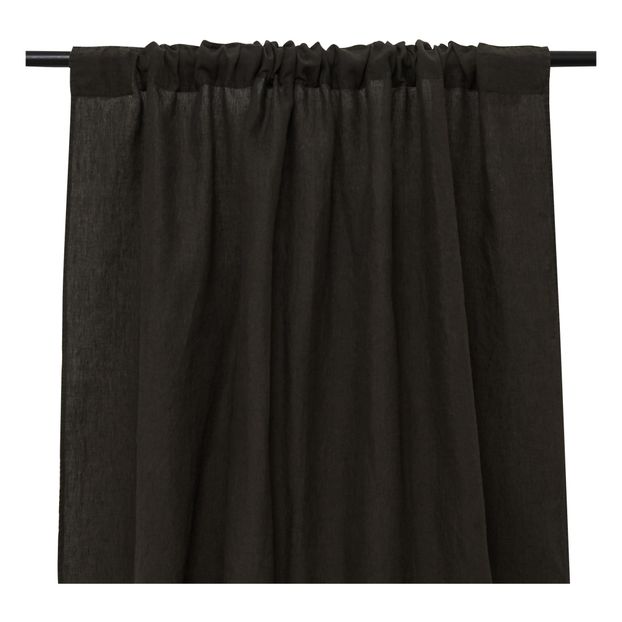 Washed linen rod pocket or clip ring curtains-product
