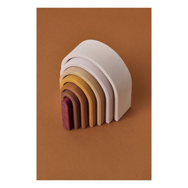 Arco iris ovalado de madera - 6 piezas-product