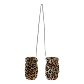 AO76 Fäustlinge aus Pelzimitat Leopard-listing