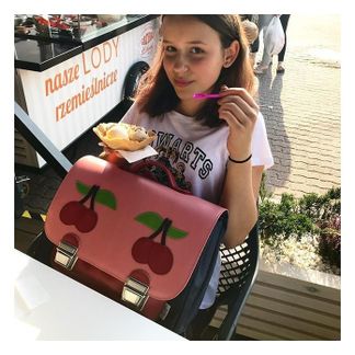 Jeune Premier Schulranzen Midi Cherry Pink-listing