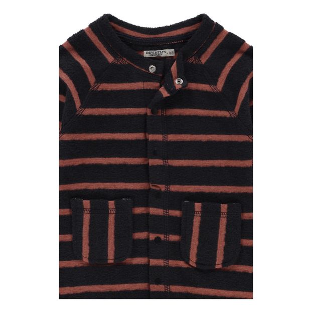 Gestreifter Fleece-Overall Bio-Baumwolle Frottee-product
