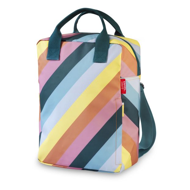 Grand Sac à dos Rayé Rainbow Plastique Recyclé-product