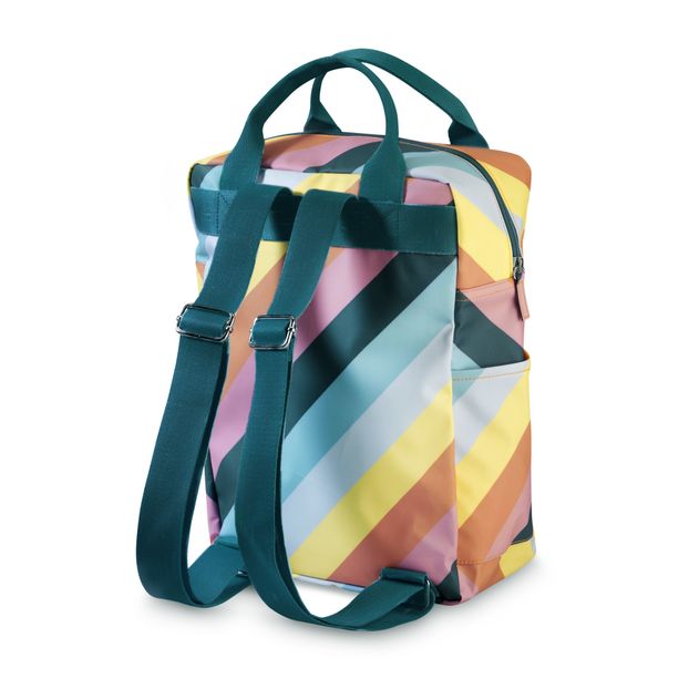 Grand Sac à dos Rayé Rainbow Plastique Recyclé-product