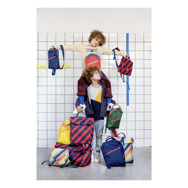Petit Cartable Rayé Plastique Recyclé-product