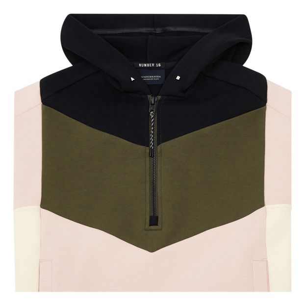 Robe Capuche Molleton Color Block-product