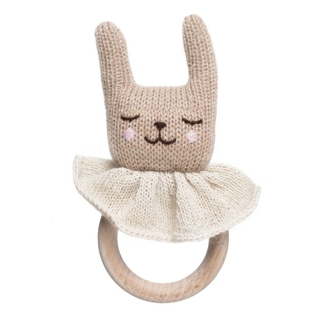 Bunny wooden rattle-product