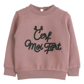 Emile et Ida Sweatshirt bestickt „Cerf Moi Fort“-listing
