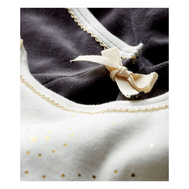 Velour Newborn Sleepsuit + Bib-product