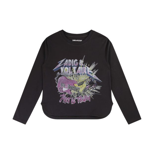 Guitar Print Henley T-Shirt-product