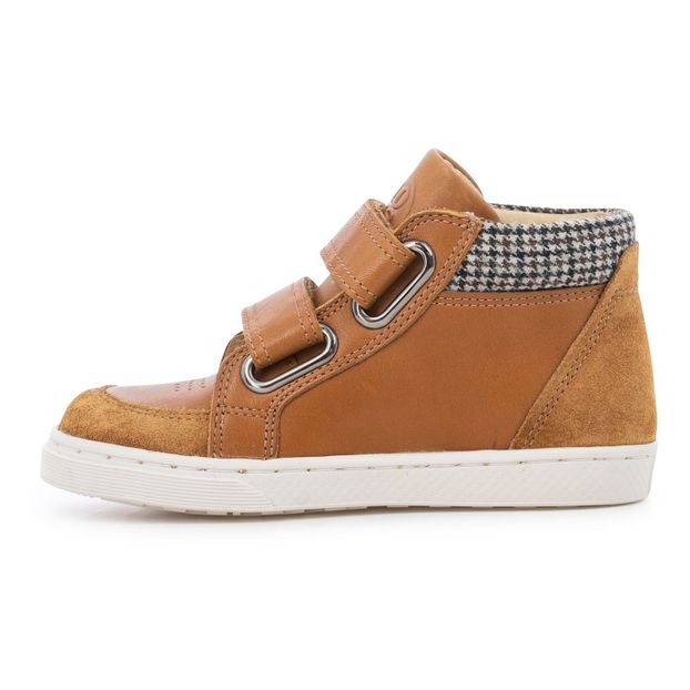 Baskets Cuir Montantes Scratchs Base-product