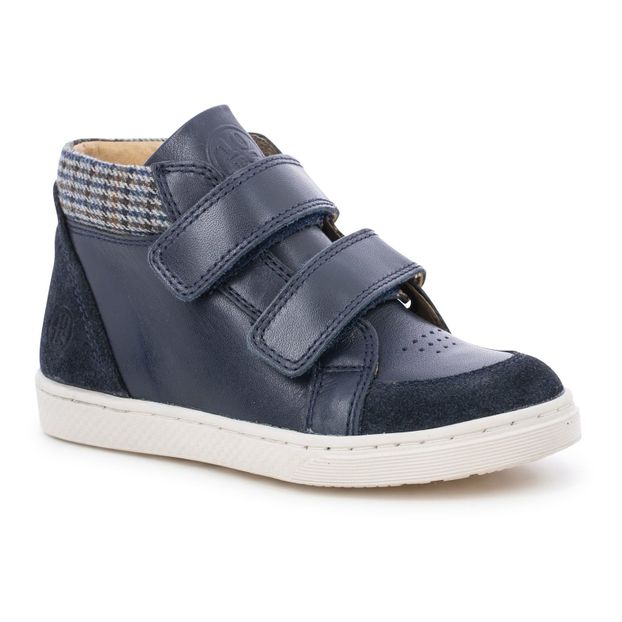 Baskets Cuir Montantes Scratchs Base-product