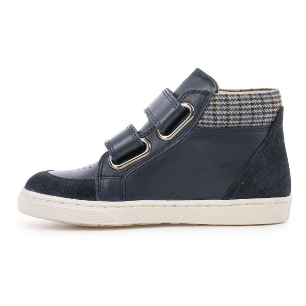 Baskets Cuir Montantes Scratchs Base-product