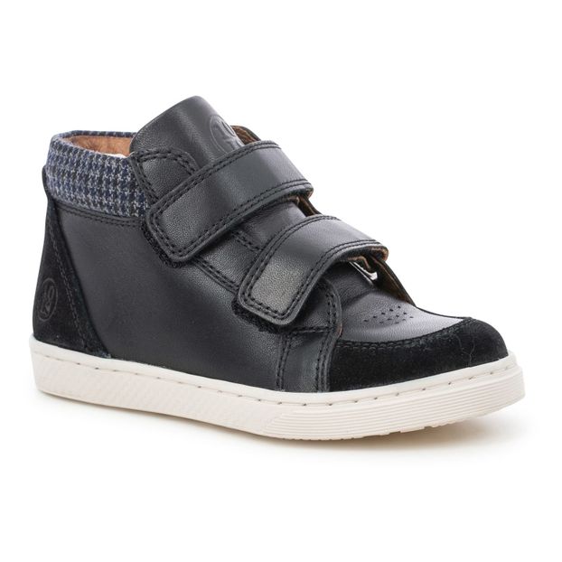 Baskets Cuir Montantes Scratchs Base-product