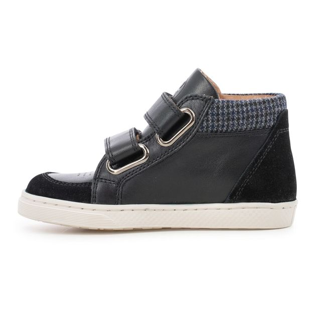Baskets Cuir Montantes Scratchs Base-product