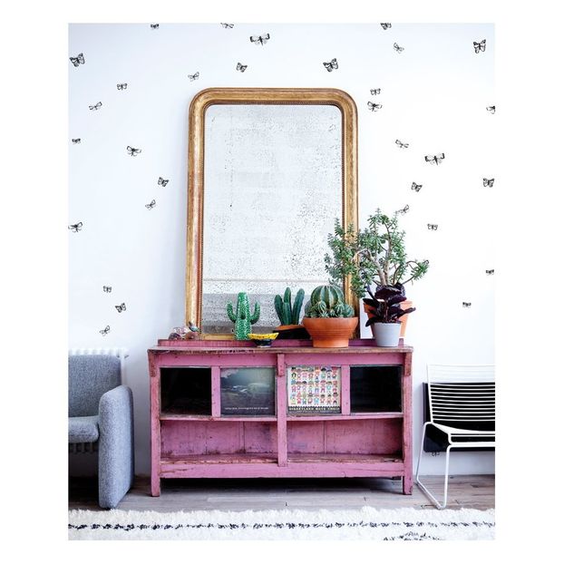 Papier-peint/décor panoramique Wild butterfly - 3 lés - 274 x H 280 cm-product