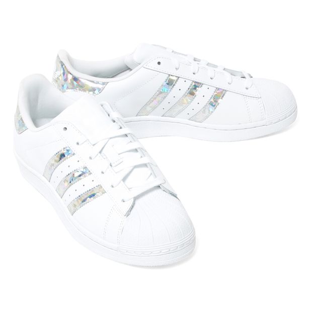 Superstar Holographic Leather Trainers with Laces-product