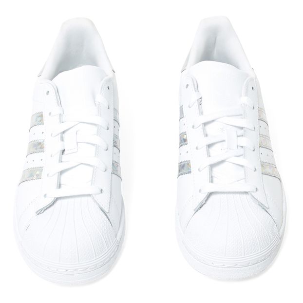 Superstar Holographic Leather Trainers with Laces-product