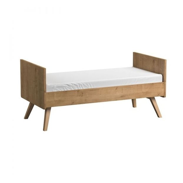 Vintage oak convertible cot bed, 70x140 cm-product