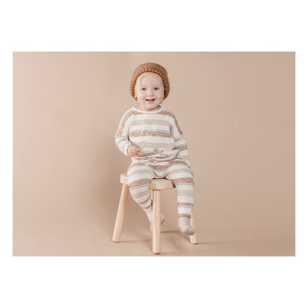 Boxy Striped Terry Cloth T-shirt-product