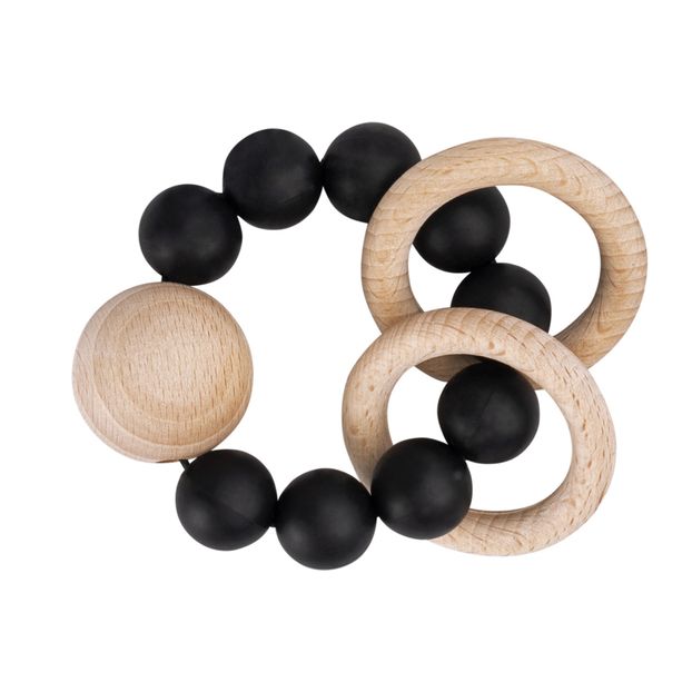 Anneau de dentition Saturn en silicone et bois-product