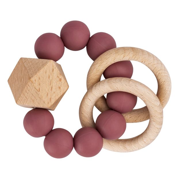 Anneau de dentition Titan en silicone et bois-product