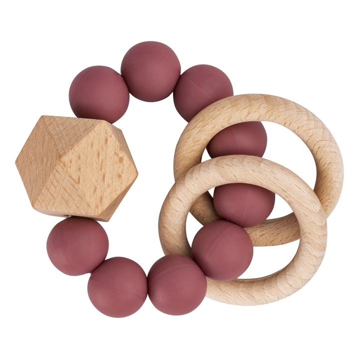 Mordedor Titán de silicona y madera Rosa- Imagen del producto n°0