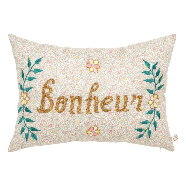 Coussin brodé Liberty Bonheur - CSAO x Smallable-product