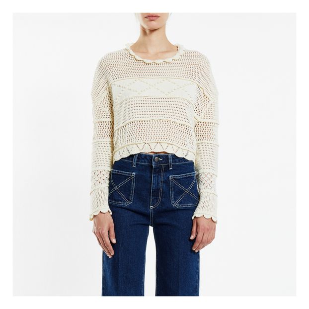 Patched panel cropped jumper-product