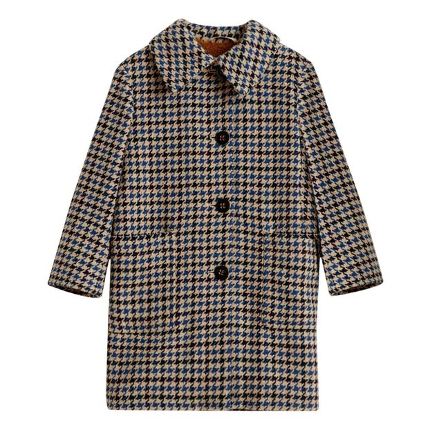 Manteau Laine Pied de Poule Fourré Craft-product