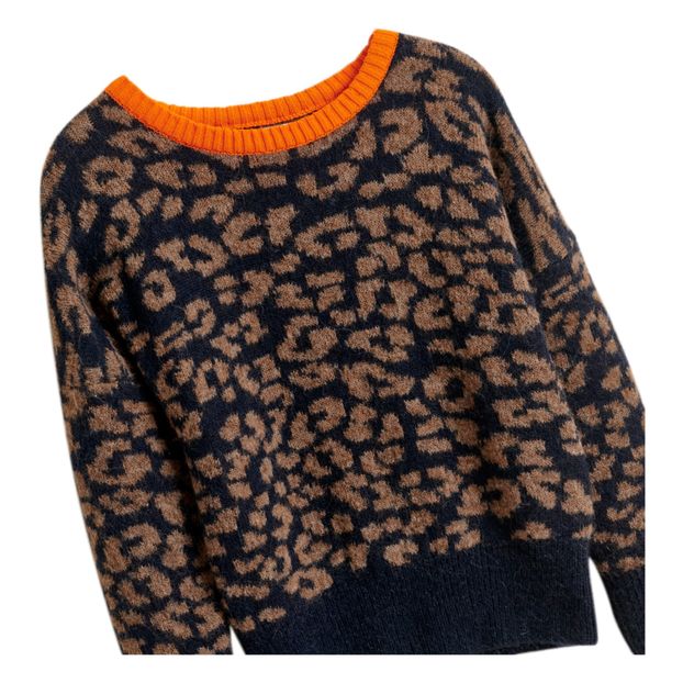 Suéter de Lana Suave Leopardo Dasga-product