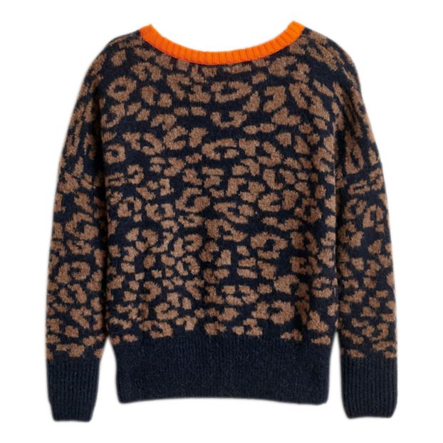 Suéter de Lana Suave Leopardo Dasga-product
