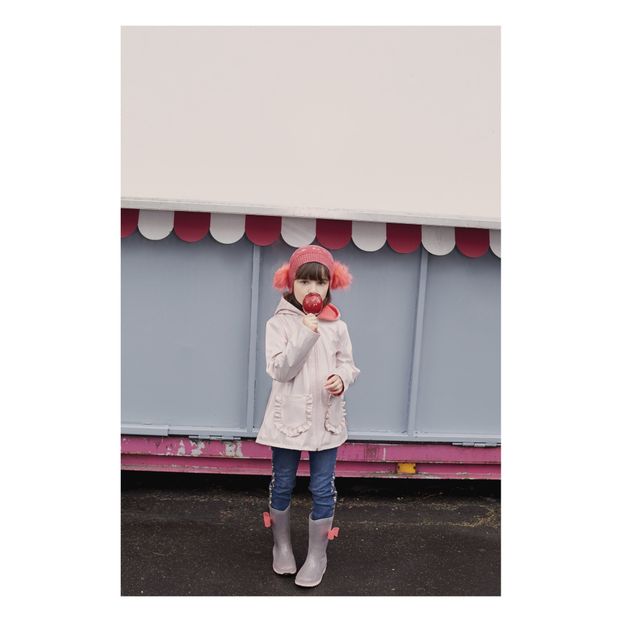 Polar Fleece-Lined Glittery Raincoat-product