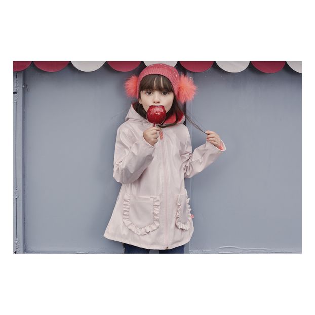 Polar Fleece-Lined Glittery Raincoat-product