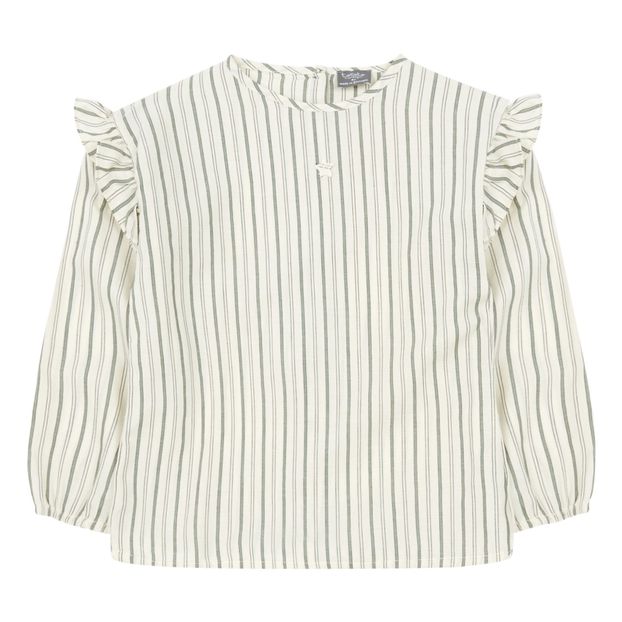 Striped Ruffled Blouse-product